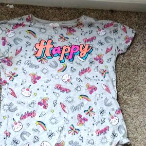 Girl shirt gray size 8